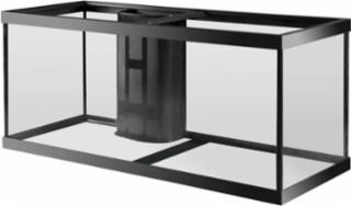 Aqueon 75 gallon aquarium 1 overflow black 48x18x21